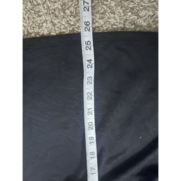 Lands' End Women's High Neck Modest Tankini Top UPF 50 Size 18 Black Paisley - Picture 6 of 8